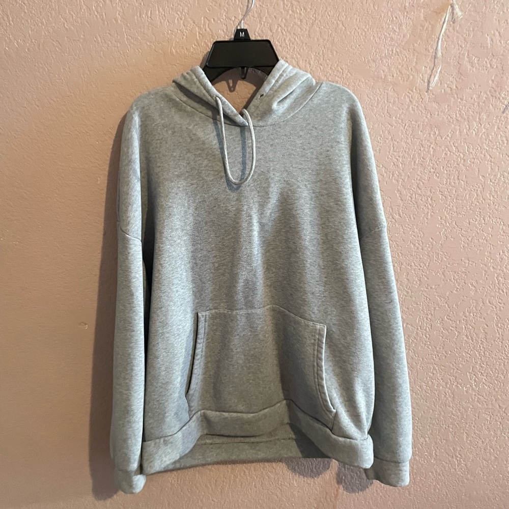 Gray cotton Hoodie